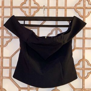 Express off the shoulder cap sleeve crop top. Size 6.